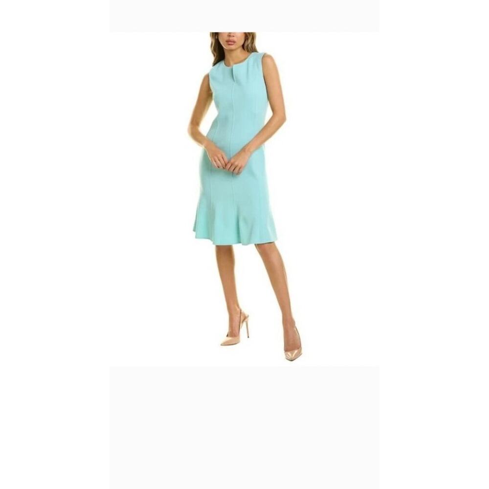 Oscar De La Renta Wool Blend Shift Dress Size 2 New With Tags $1999